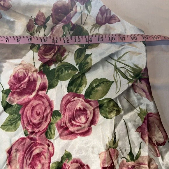 Oscar de la Renta Pink Label Romantic Satin Nightgown Negligee Flare Pink Sz XL - Picture 7 of 8